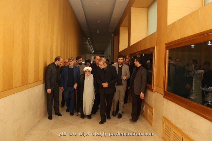 ببینید تصویری از حضور امروز بامداد آیت الله جنتی، دبیر شورای نگهبان در مجلس